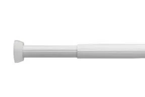 Hefe teleskopstang, hvit, 60-90 cm