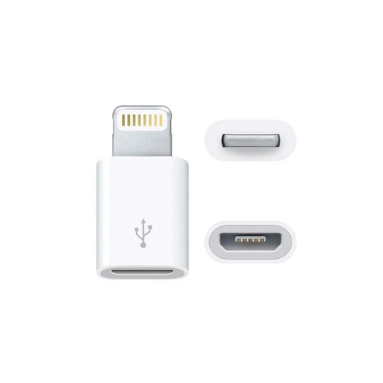 Micro-USB til Lightning Adapter - Hvid