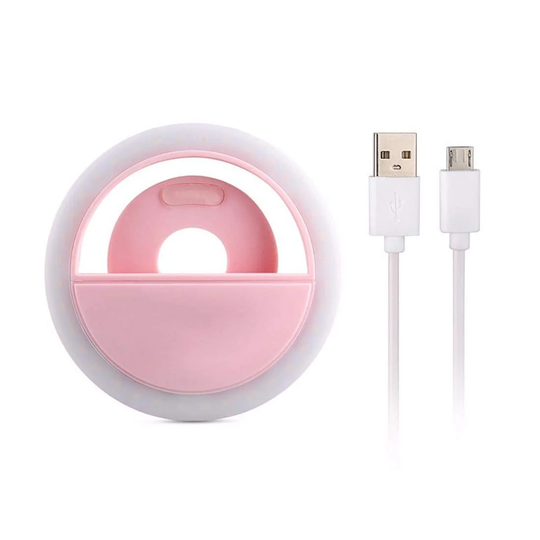 Universal Selfie Lampe / Ring med forskellige lys tilstande - Lyserød
