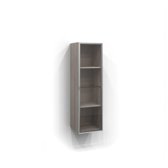 Svedbergs Høyskap Vitrine Dør med Glass 120cm / 35cm Matt + Røkfarget