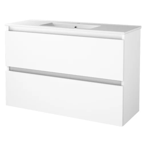 Sanibell Basicline møbelpakke 100x39 cm, hvit høyglans