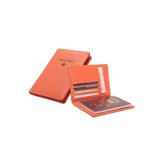 Pasholder i PU-læder, Orange