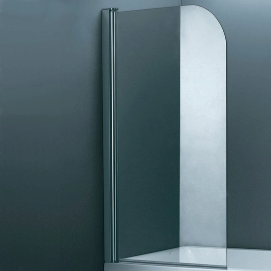 Sanipro Badekarvegg Swing 75 Krom / 75cm Klart Glass