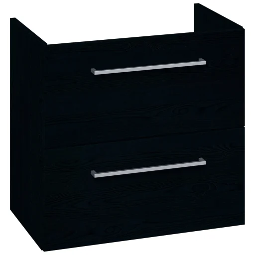 Dansani Mido+ servantskap med 2 skuffer, bredde: 60 cm, sort struktur
