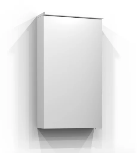 Svedbergs Sarek speilskap med LED, jordstikk, 40x72 cm, hvit