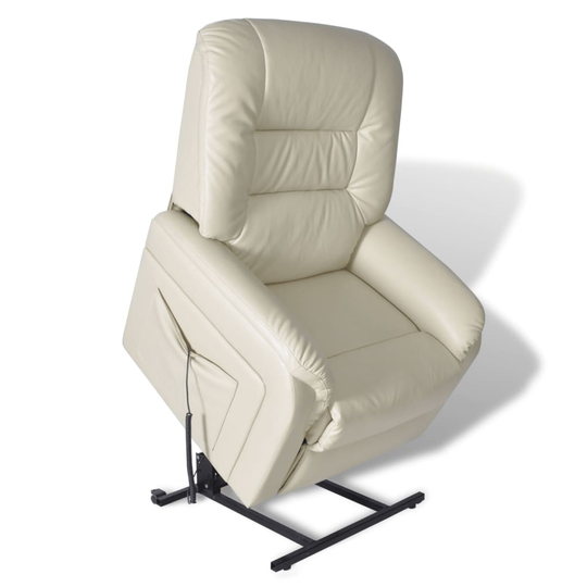 vidaXL lænestol kunstlæder beige