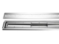 Unidrain afløbsarmatursæt - 800mm vinyl m/rist/ramme st rf