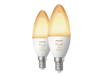 Philips Hue White ambiance - LED-lyspære - form: B39 - E14 - 4 W (tilsvarende 25 W) - klasse G - varmt til køligt hvidt lys - 2200-6500 K (pakke med 2)