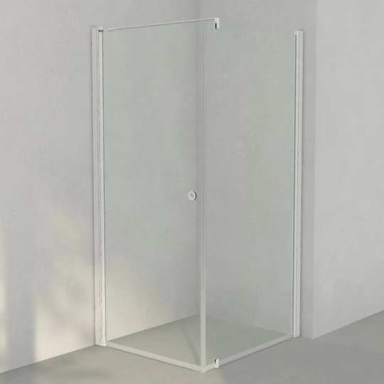 INR Iconic Nordic Rooms Dusjhjørne Linc 13 Original Hvit Matt / 90x100cm Klart Glass