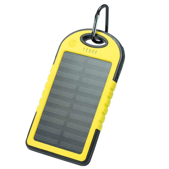 Powerbank med Solceller - 4000 mAh - Gul