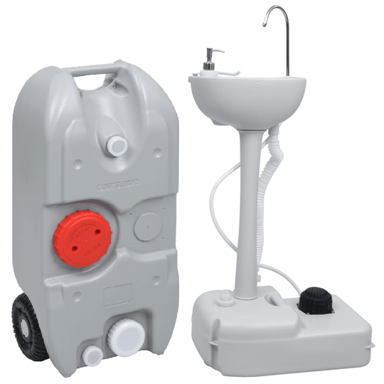 vidaXL transportabel campingvask og vandbeholder