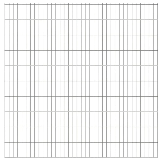 vidaXL havehegnspaneler 2D 2,008x2,03 m 18 m (total længde) sølvfarvet