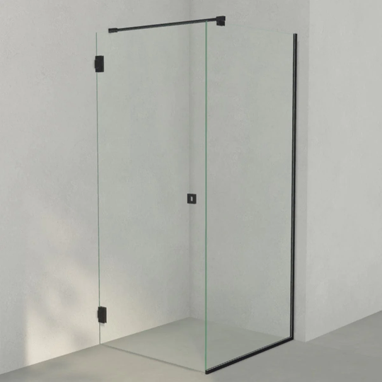 INR Iconic Nordic Rooms Dusjhjørne ARC 13 Frame Måltilpasset Svart Matt / Klart Glass