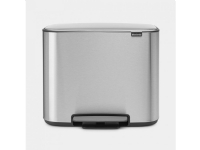 Brabantia Bo Pedal Bin - Skraldespand - fliplåg - 33 L - fodpedal - affaldsseparation - mat stål