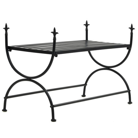 vidaXL bænk vintagestil metal 83 x 42 x 55 cm sort