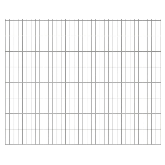vidaXL havehegnspaneler 2D 2,008x1,63 m 44 m (total længde) sølvfarvet