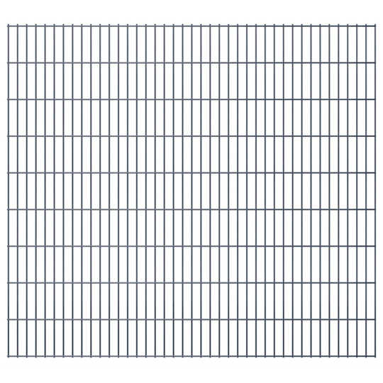 vidaXL havehegnspaneler 2D 2,008x1,83 m 18 m (total længde) grå