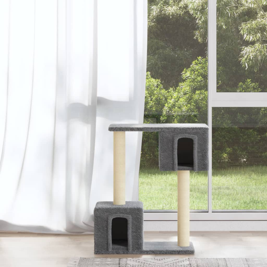 vidaXL kradsetræ med sisalkradsestolper 60 cm lysegrå