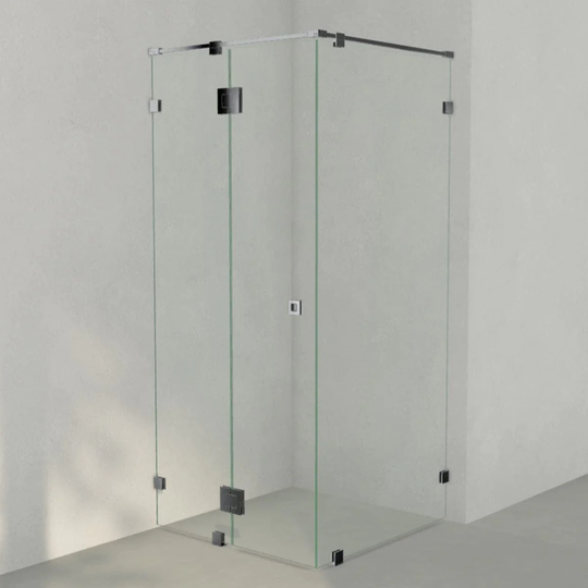 INR Iconic Nordic Rooms Dusjhjørne ARC 15 Måltilpasset Krom / Timeless Klart Glass