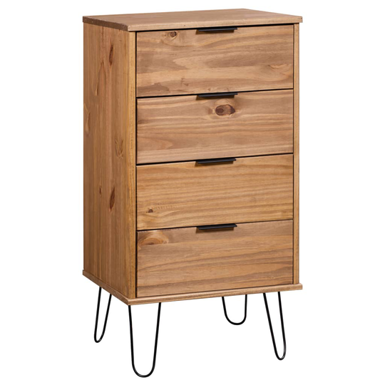 vidaXL kommode 45x39,5x90,3 cm massivt fyrretræ