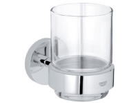 GROHE Essentials, Krom, Monokromatisk, Glas, Enkelt, Vægmonteret, Rund