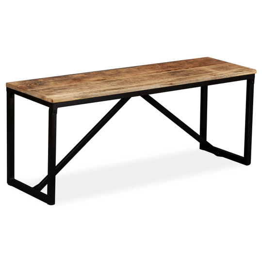 vidaXL bænk i massivt mangotræ 110 x 35 x 45 cm