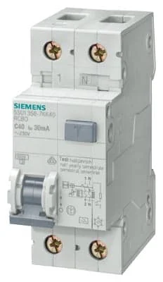 Kombinasjonsbryter Effektbryter/PFI C 25A 1P+N, 300mA 5SU1656-7KK25