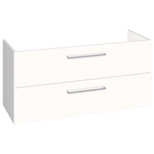 Dansani Mido+ servantskap med 2 skuffer till Lotto XL servant, bredde: 120 cm, blank hvit