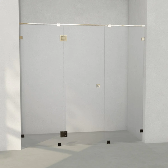 INR Iconic Nordic Rooms Dusjnisje ARC 7 Måltilpasset Messing / Grått Glass