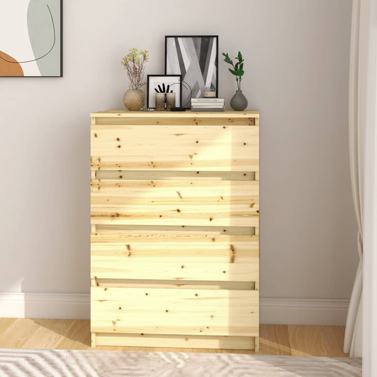 vidaXL kommode 60x36x84 cm massivt grantræ