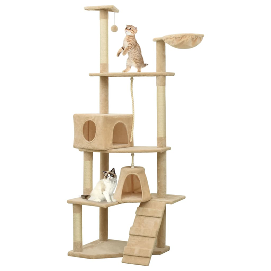vidaXL kradsetræ med sisalkradsestolper 191 cm beige