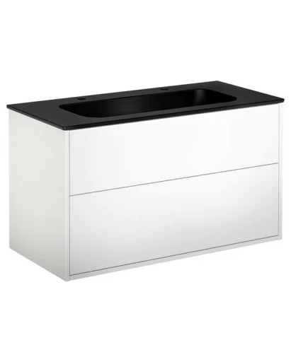 Gustavsberg Artic møbelpakke, 100x46,5 cm, hvit/sort