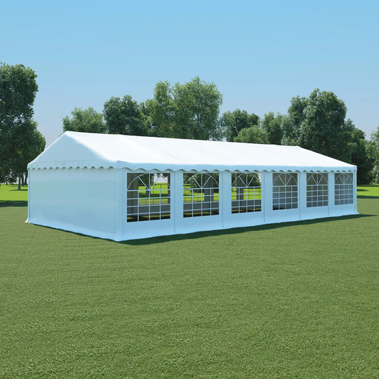 vidaXL havetelt PVC 6 x 12 m hvid