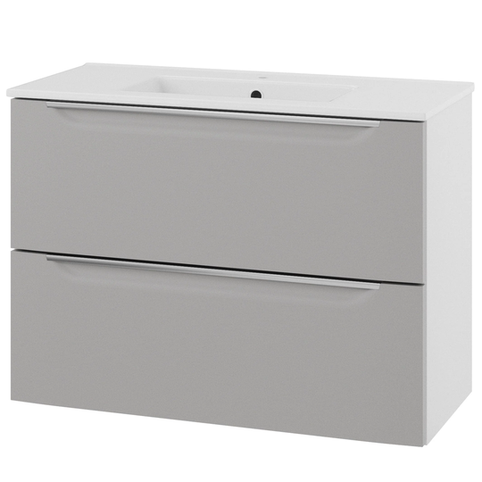 Linn Bad Mari Smal D35cm Servantskap Grå Matt / 80cm