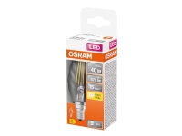 OSRAM LED STAR - LED-filament-lyspære - form: BW35 - klar finish - E14 - 4 W (tilsvarende 40 W) - klasse E - varmt hvidt lys - 2700 K