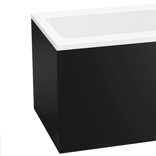 Vikingbad Kvadrat Duo Endepanel - Univeresal Svart Matt