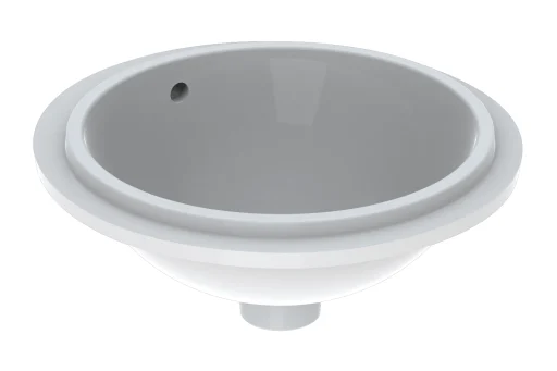Geberit VariForm servant m/overløp, underlimning, rund, Ø 33 cm, med KeraTect