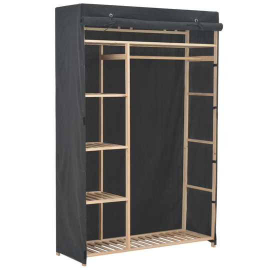 vidaXL klædeskab 110 x 40 x 170 cm stof grå