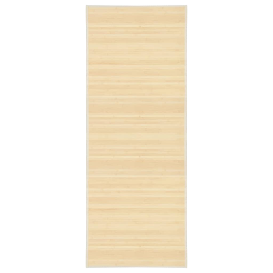 vidaXL tæppe bambus 80 x 200 cm naturfarvet