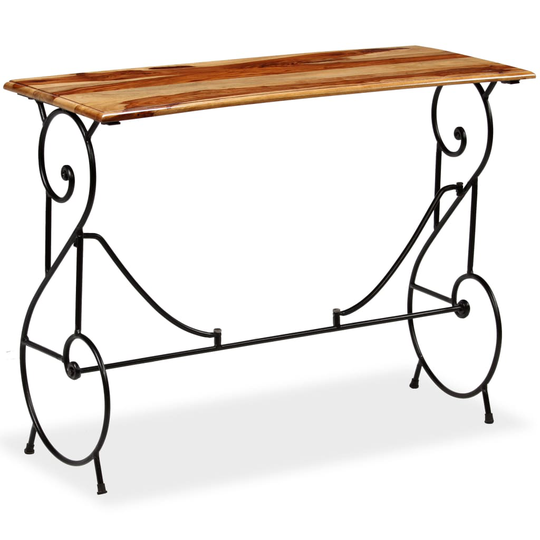 vidaXL konsolbord massivt sheeshamtræ 100 x 40 x 75 cm