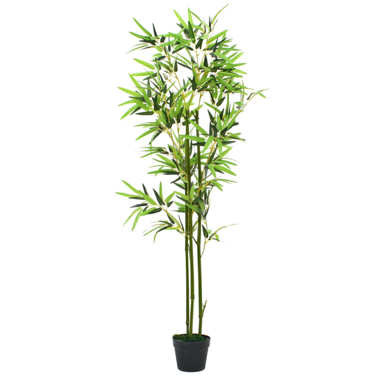 vidaXL kunstig bambusplante med krukke 150 cm grøn
