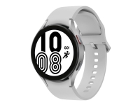 Samsung Galaxy Watch4 - 44 mm - sølv - smart ur med sportsbånd - hvid - display 1.36 - 16 GB - NFC, Wi-Fi, Bluetooth - 30.3 g