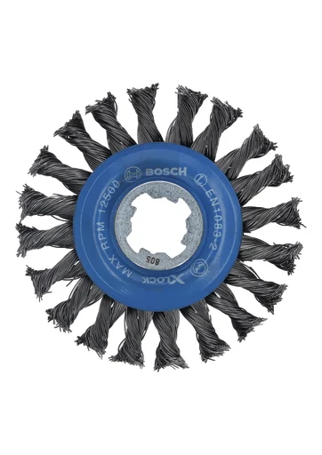 Bosch X-LOCK skive stålbørste, flettet, 0,5 x 115 mm, stål