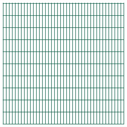 vidaXL havehegnspaneler 2D 2,008x2,03 m 10 m (total længde) grøn