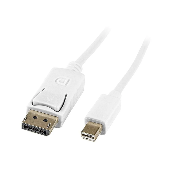 Mini-displayport - Displayport-kabel, 1,8 m - Hvid