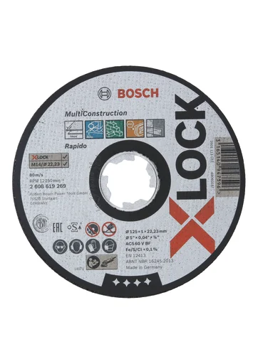 Bosch X-LOCK kutteskive Multi Construction, 125 x 1,0 mm