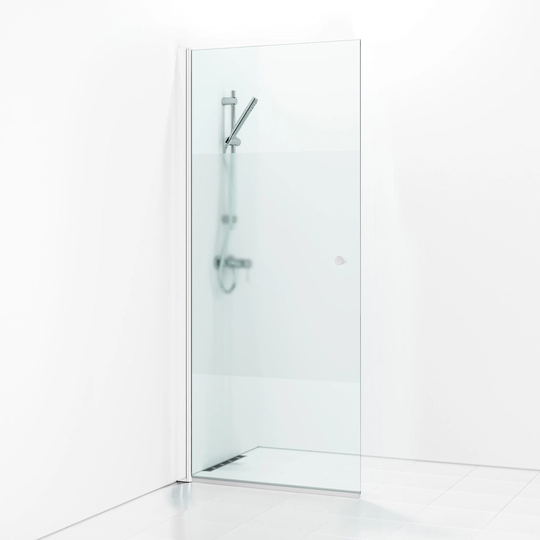 Svedbergs Skoga Dusjnisje Rett Enkel Hvit Matt / 90cm Halvfrostet Glass