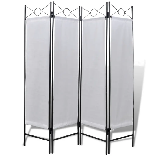 vidaXL rumdeler 4 paneler 160 x 180 cm hvid