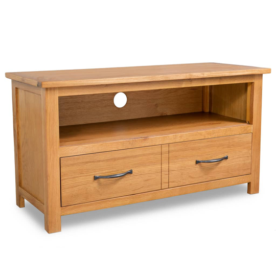 vidaXL tv-skab 90x35x48 cm massivt egetræ