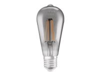 LEDVANCE SMART+ - LED-filament-lyspære - form: rustik - E27 - 6 W (tilsvarende 44 W) - klasse F - varmt hvidt lys - 2500 K - lysegrå